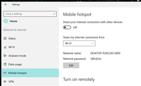 Windows 10 mobile hotspot automatic turn off if not used - Super User