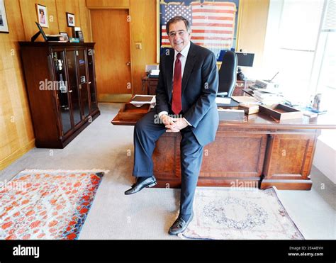 CIA Director Leon Panetta poses in his office at the CIA headquarters ...