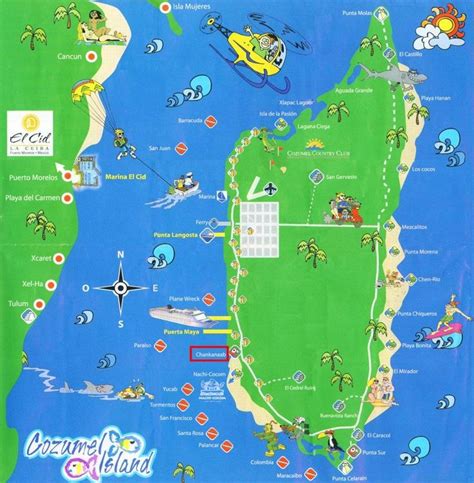 Large Cozumel Maps for Free Download and Print | High-Resolution and Detailed Maps | Cozumel map ...