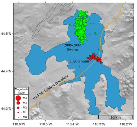 Seismic swarm in Yellowstone reactivates fault formed after last ...