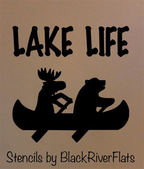 Lake Life Stencil/ Reusable Stencil/7mil Mylar/stencil/plastic Stencil/wall Stencil/diy Wood ...