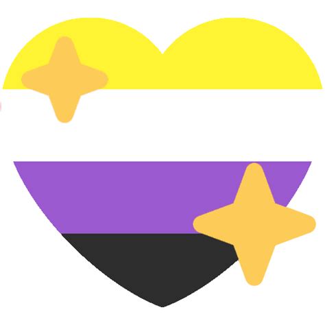 Nonbinary_Sparkling_heart - Discord Emoji