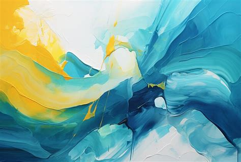 Premium AI Image | blue and yellow abstract painting