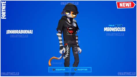 NUEVA Skin *FILTRADA* GOTH MEOWSCLES Miausculos llegará en la TEMPORADA 4 😱 Fortnite Pase de ...