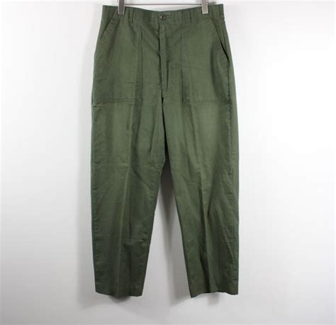 Army-Green Pants / Vintage Military Camouflage Combat… - Gem