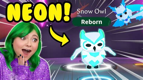 MAKING A LEGENDARY *NEON SNOW OWL* & NEON FROST FURY DREAM PET in Adopt ...