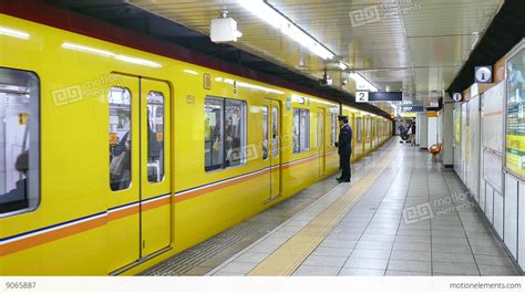 Train Underground Subway Station Japanese Commuters People In Tokyo Japan Stock video footage ...