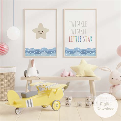 Twinkle Twinkle Little Star Nursery Wall Art Set / Nursery Set | Etsy