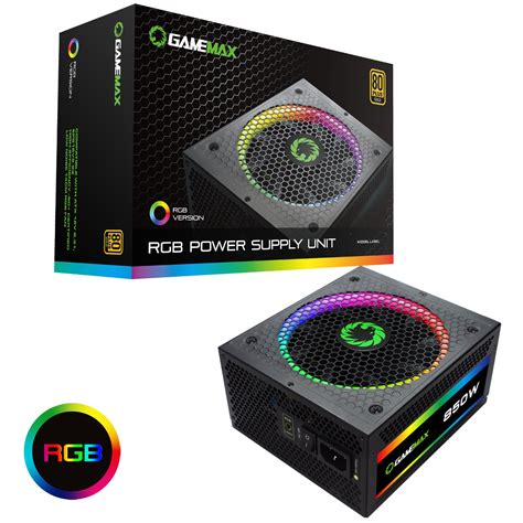 850W Modular RGB Gold 80 Plus 14cm PSU - GameMax UK