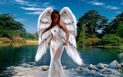 Love Angel In Lake Landscape Wallpapers HD / Desktop and Mobile Backgrounds