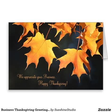 Business Thanksgiving Greeting Card | Business holiday cards ...