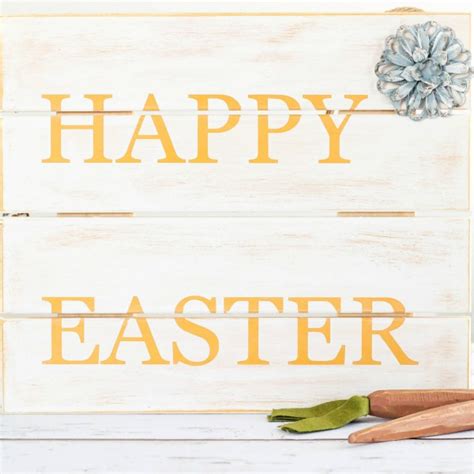 DIY Happy Easter Wood Sign