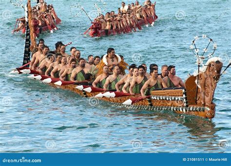 Maori Waka (canoe) On Lake Rotoiti Editorial Image | CartoonDealer.com ...