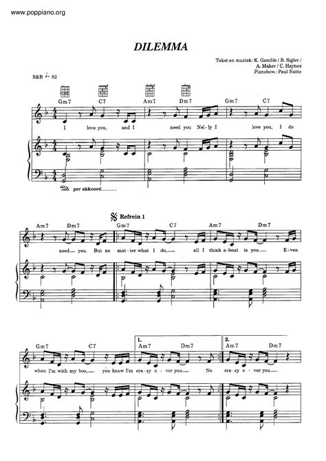 Nelly-Dilemma Sheet Music pdf, - Free Score Download ★