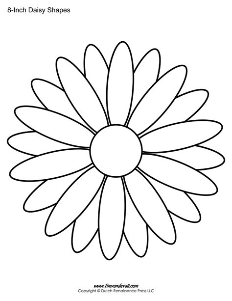 Template For Daisy Flower