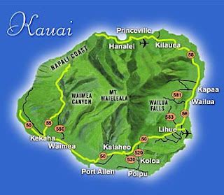 Map of Kauai - Free Printable Maps