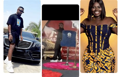 Moment Sarkodie stormed Afua Asantewaa’s Singathon to show her love and support – VIDEO