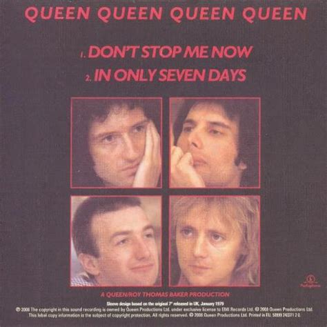 Queen "Don't Stop Me Now" single gallery