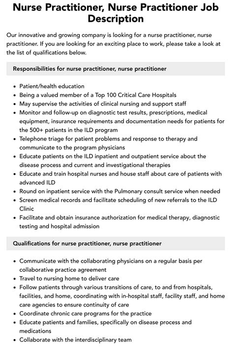 Nurse Practitioner, Nurse Practitioner Job Description | Velvet Jobs