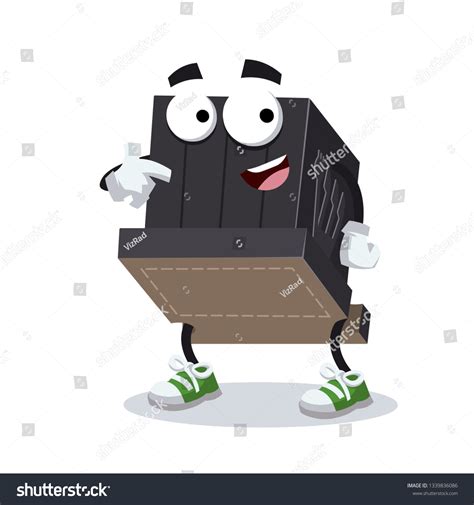 Cartoon Tefillin Head Mascot Showing Himself Stock Vector (Royalty Free ...