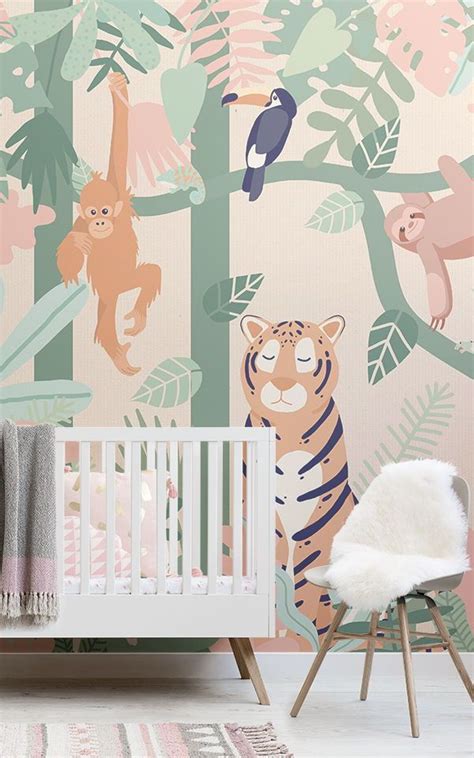 If you are looking for a cute jungle mural for your child’s nursery, look no further than the ...