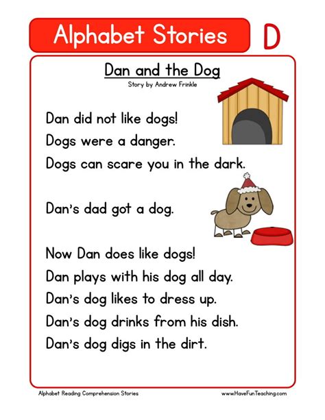 Reading Comprehension Worksheet - Dan and the Dog