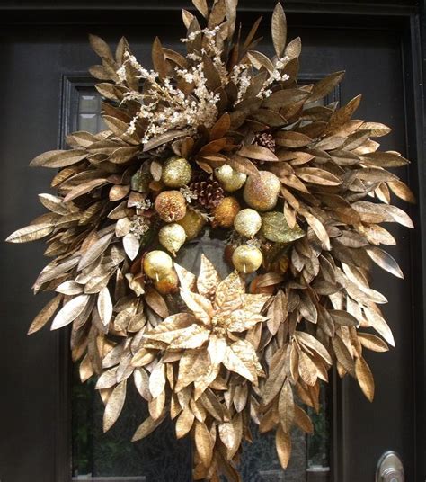 Modern Fall Wreaths, Bronze Fall Wreath, Della Robbia Wreath, Luxurious ...