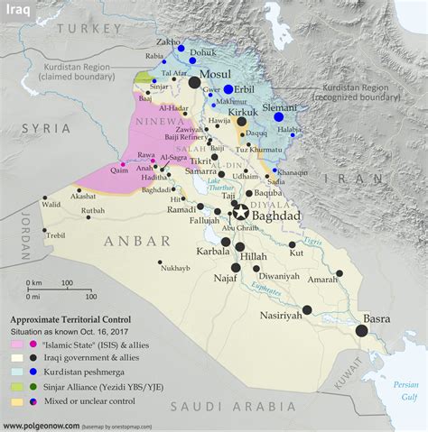 Iraq Control Map & Timeline: Government Takes Kirkuk from Kurdistan - October 2017 - Political ...