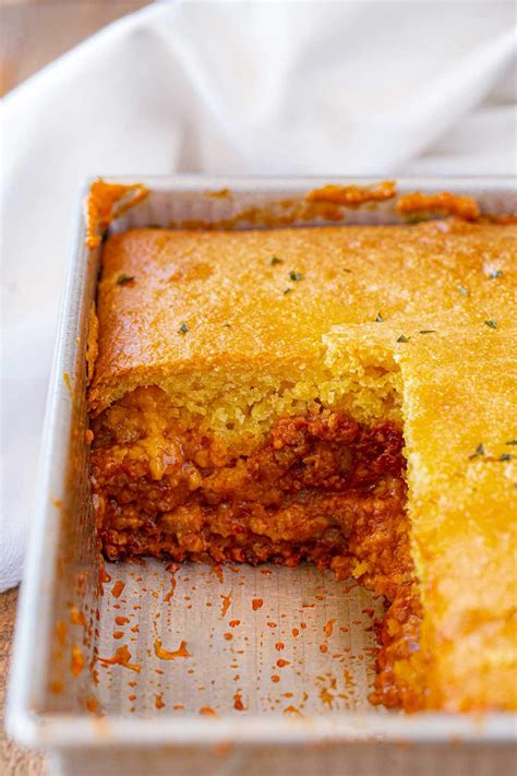 Easy BBQ Chicken Cornbread Casserole Recipe - Dinner, then Dessert