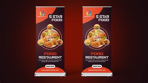 Professional Food Roll Up Banner Design in Photoshop Template – GraphicsFamily