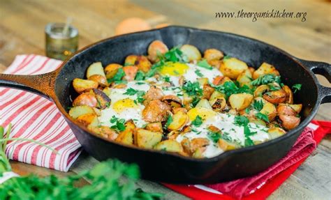 Crispy One Pan Potatoes with Eggs | The Organic Kitchen Blog and Tutorials