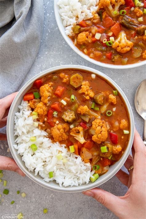 Healthy Vegan Cajun Gumbo with Okra - Not Enough Cinnamon