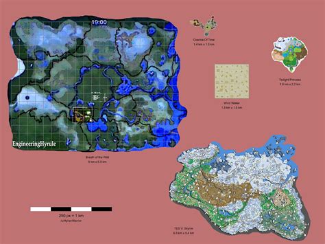 An estimated look at the size of Zelda: Breath of the Wild's map ...