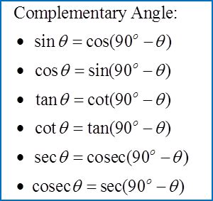 Trigonometric Ratios Of Complementary Angles - A Plus Topper