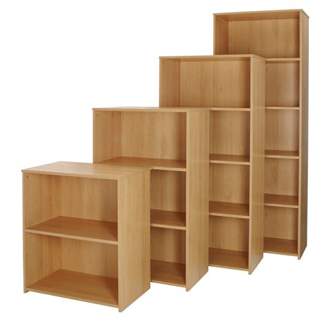 Beech Office Bookcase Wood Storage Shelving Unit Home Light Wood BookCase BiGDUG | eBay