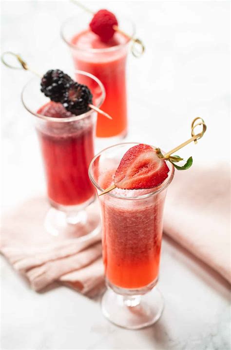 Party Prosecco Cocktails with Summer Berries - Familystyle Food