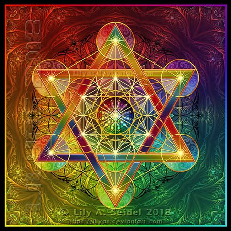 Rainbow Metatron's Cube PRINT by Lilyas on DeviantArt