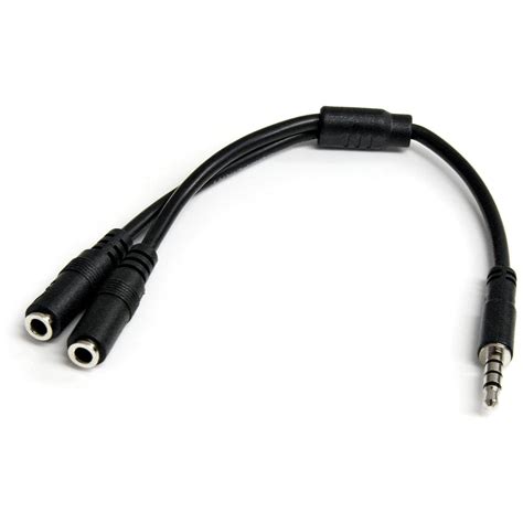 StarTech.com Headset Adapter, Microphone and Headphone Splitter - 3.5mm ...