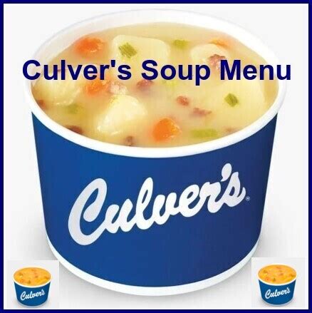 Culver's Soup Menu 2024