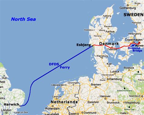 The journey out to Sweden via Denmark and Öresund Bridge