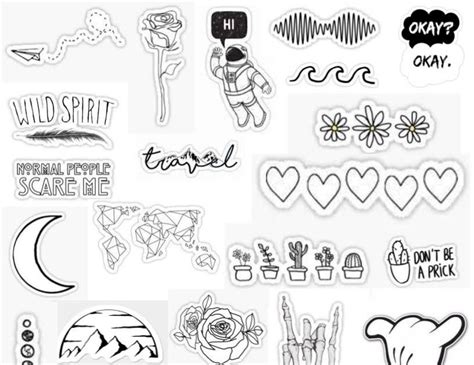 Popular Tumblr Sticker Black And White Image - Desain Interior Exterior