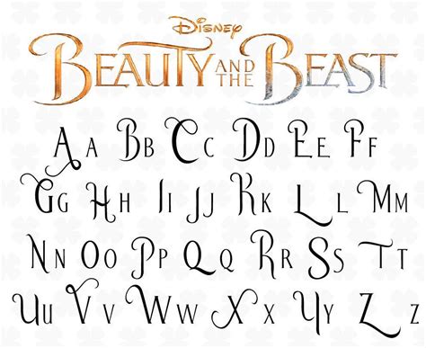 Disney Princess Font SVG