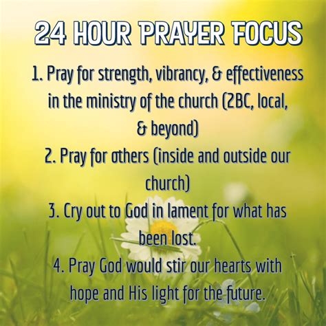 24 Hour Prayer Focus – 2BC