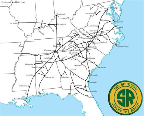 The Southern Railway | Southern railways, Route map, Railroad history