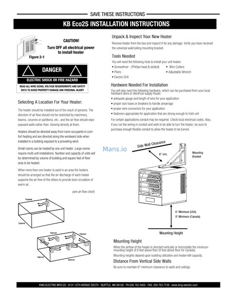 KING ‎KB2410-1-B2-ECO Installation Manual online [2/4] 1038959