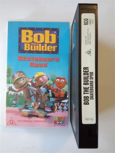 BOB THE BUILDER Skateboard Spud VHS Video Tape - ABC for kids. EUR 4,89 - PicClick FR