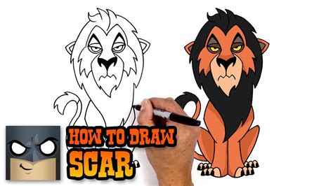 HOW TO DRAW SCAR - THE LION KING - STEP BY STEP