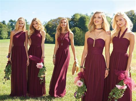 October Wedding Colors Bridesmaid Dresses