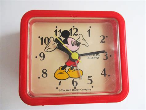 Vintage Mickey Mouse Quartz Alarm Clock Walt Disney Company | Etsy