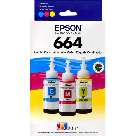 Epson 664 Standard-capacity Color Multi-Pack Ink EcoTank Bottles - Walmart.com - Walmart.com